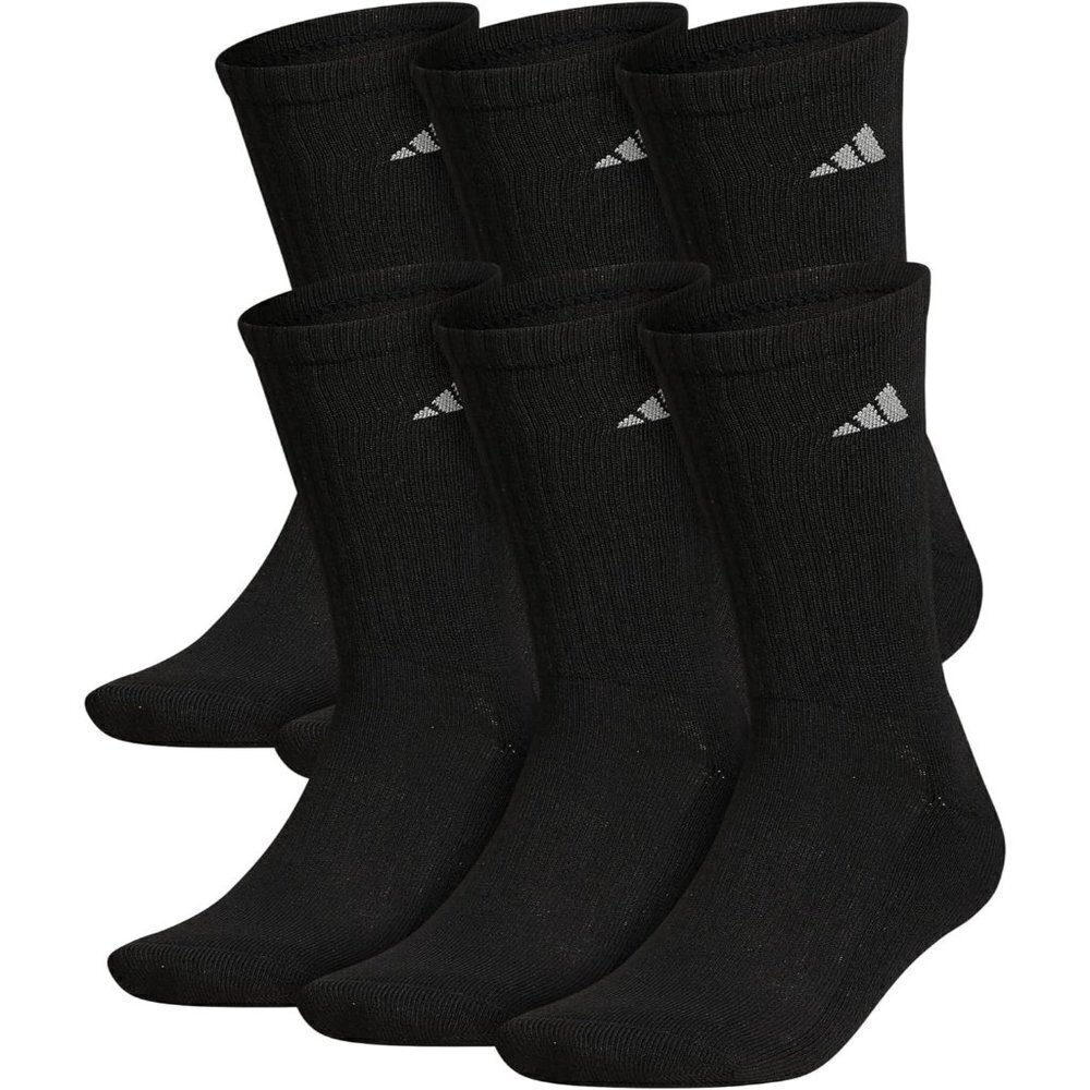 Men's Athletic Cushioned Crew Socks with Arch Compression (6-Pair)